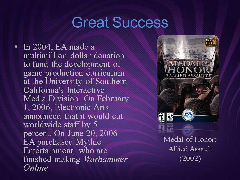 Презентація на тему «Electronic Arts» - Слайд #8