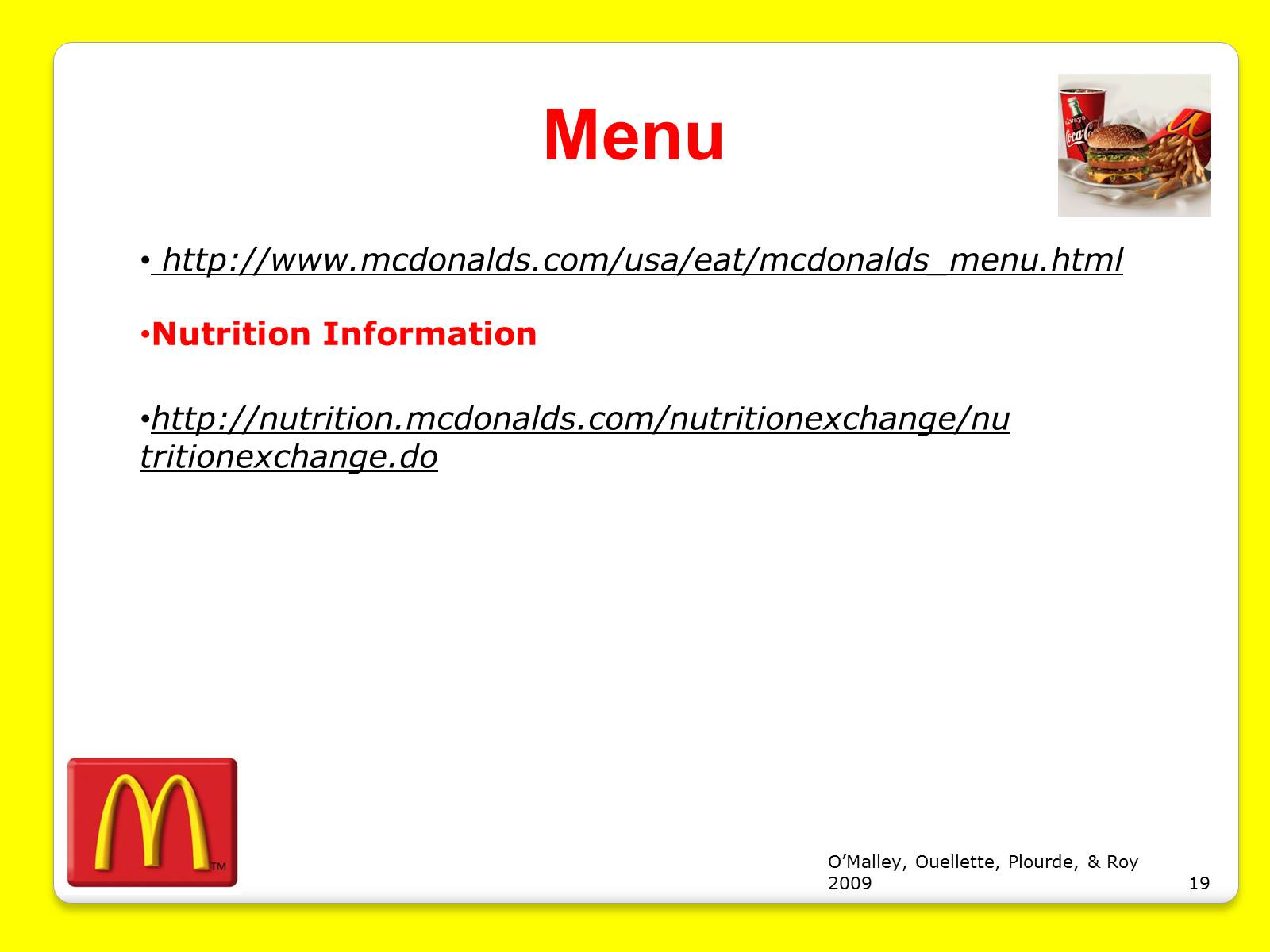 Презентація на тему «McDonald’s Corporation» - Слайд #19