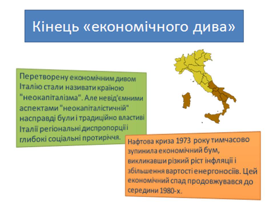 Презентація на тему «Італійське економічне диво» (варіант 3) - Слайд #9