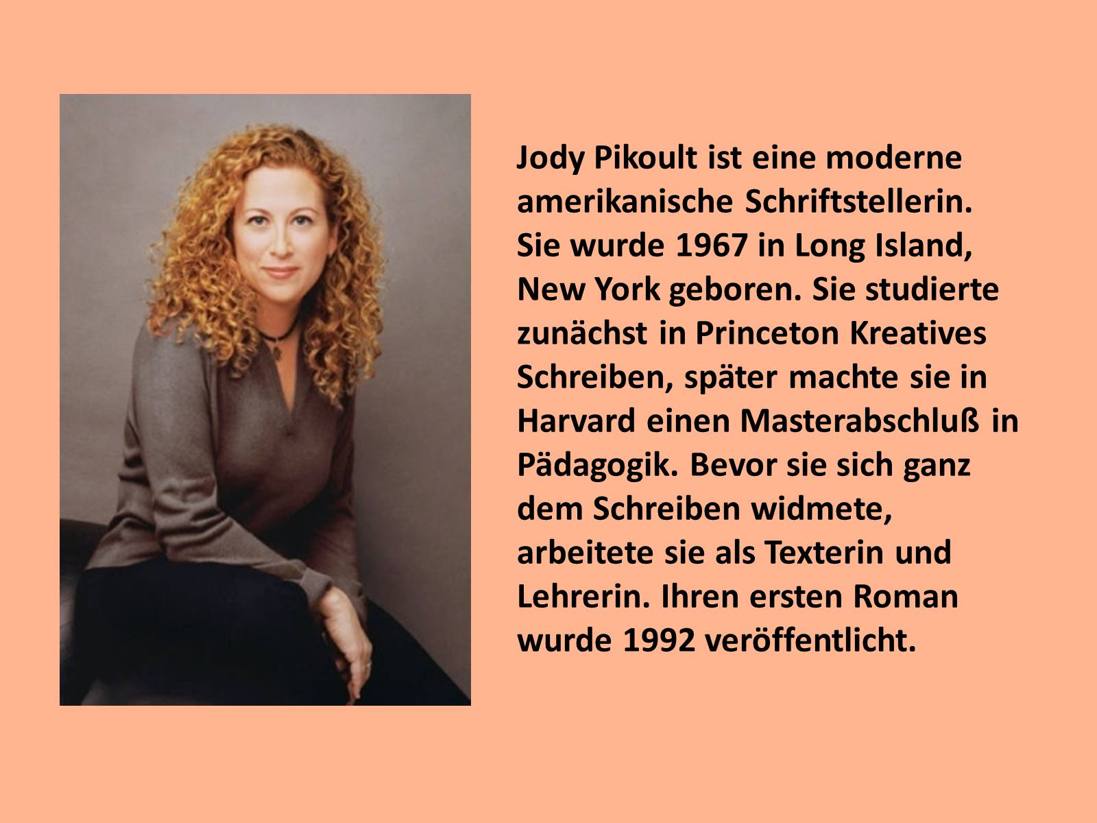 Презентація на тему «Jody Pikoult» - Слайд #1