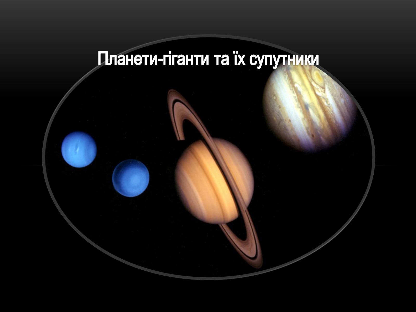 Презентація на тему «Планети-гіганти та їх супутники» (варіант 1)
