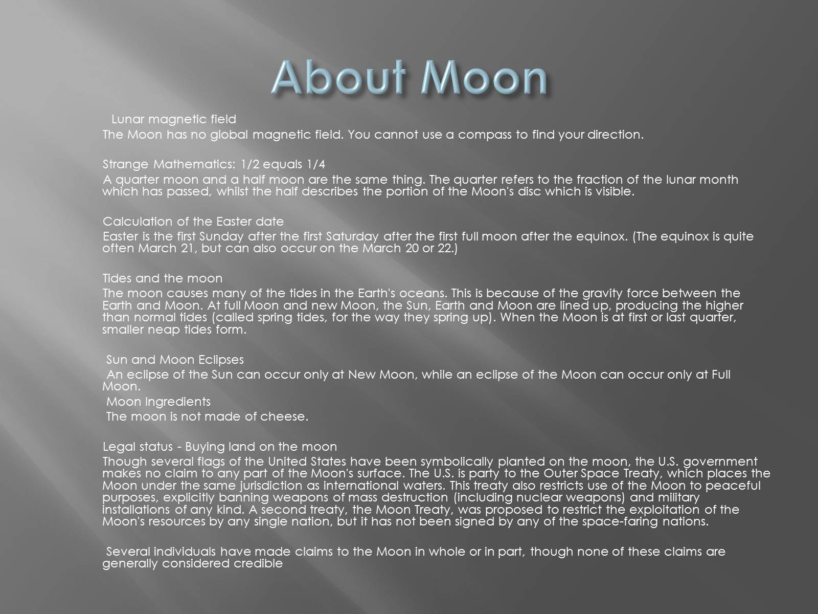 Презентація на тему «Moon» - Слайд #6