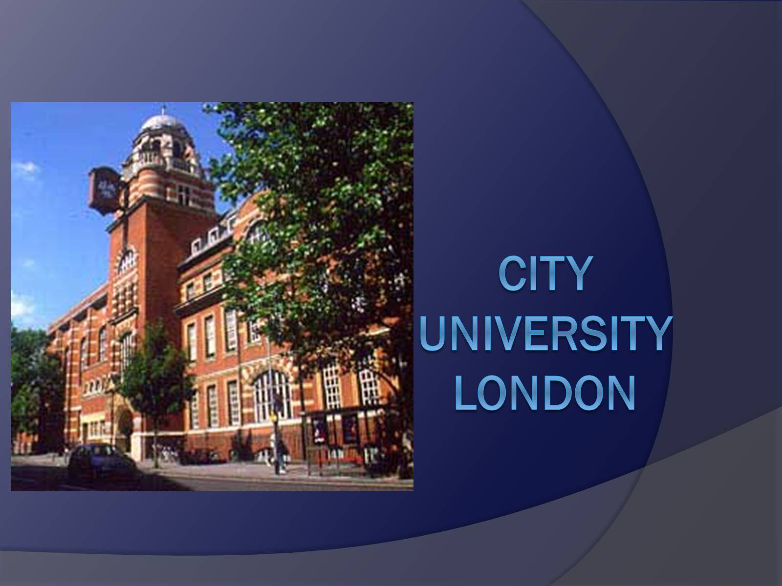 Презентація на тему «Сity university London» - Слайд #1