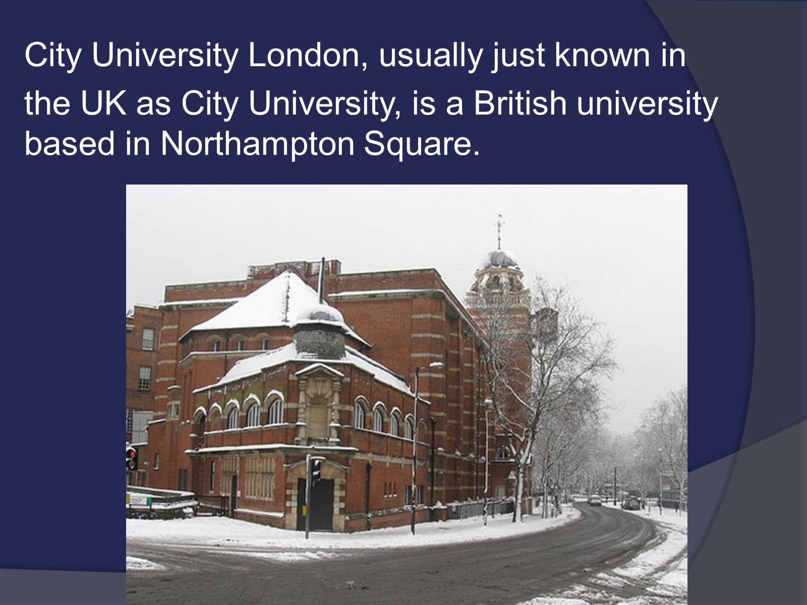 Презентація на тему «Сity university London» - Слайд #2