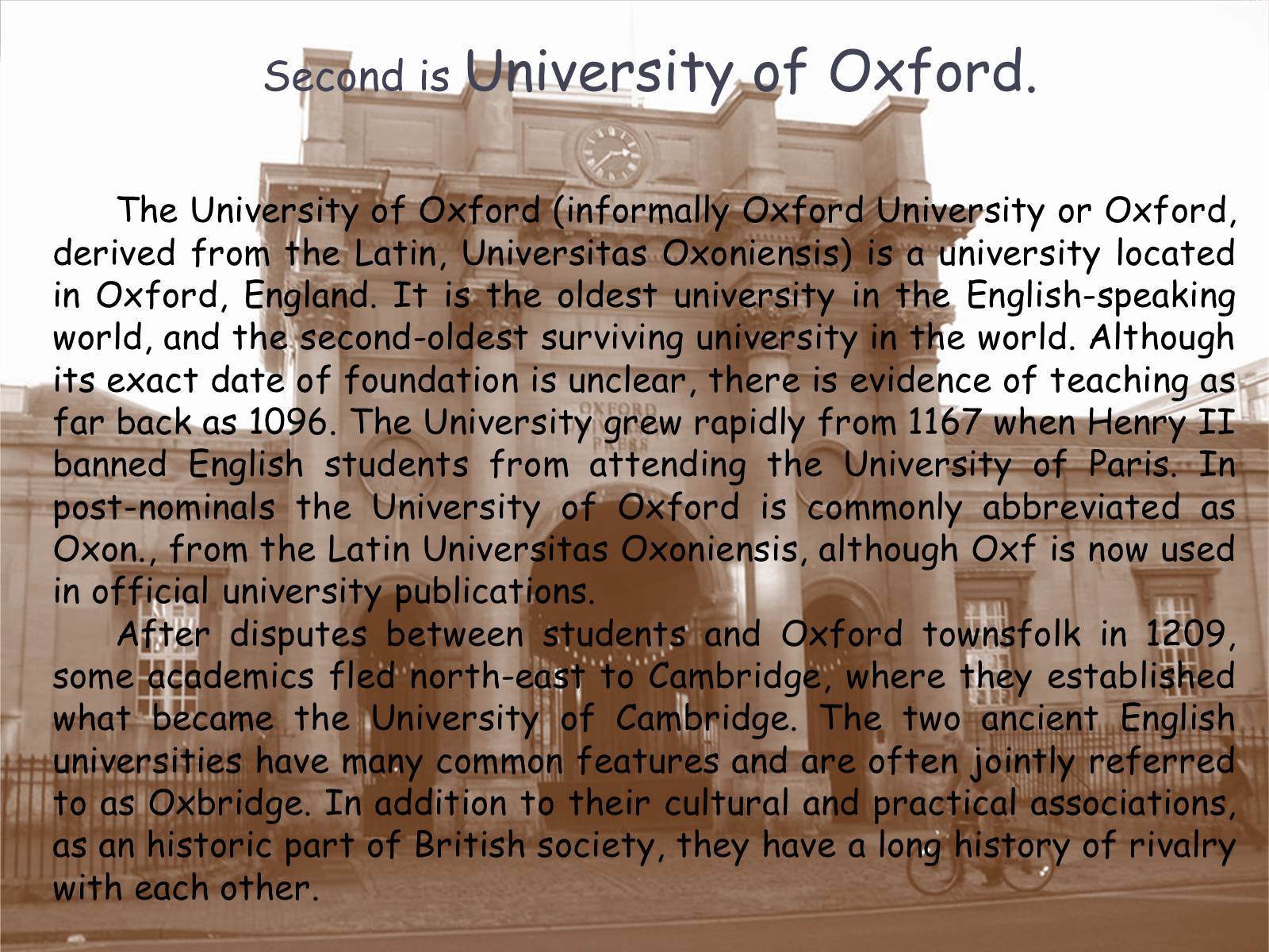 Презентація на тему «UK Universities» - Слайд #8