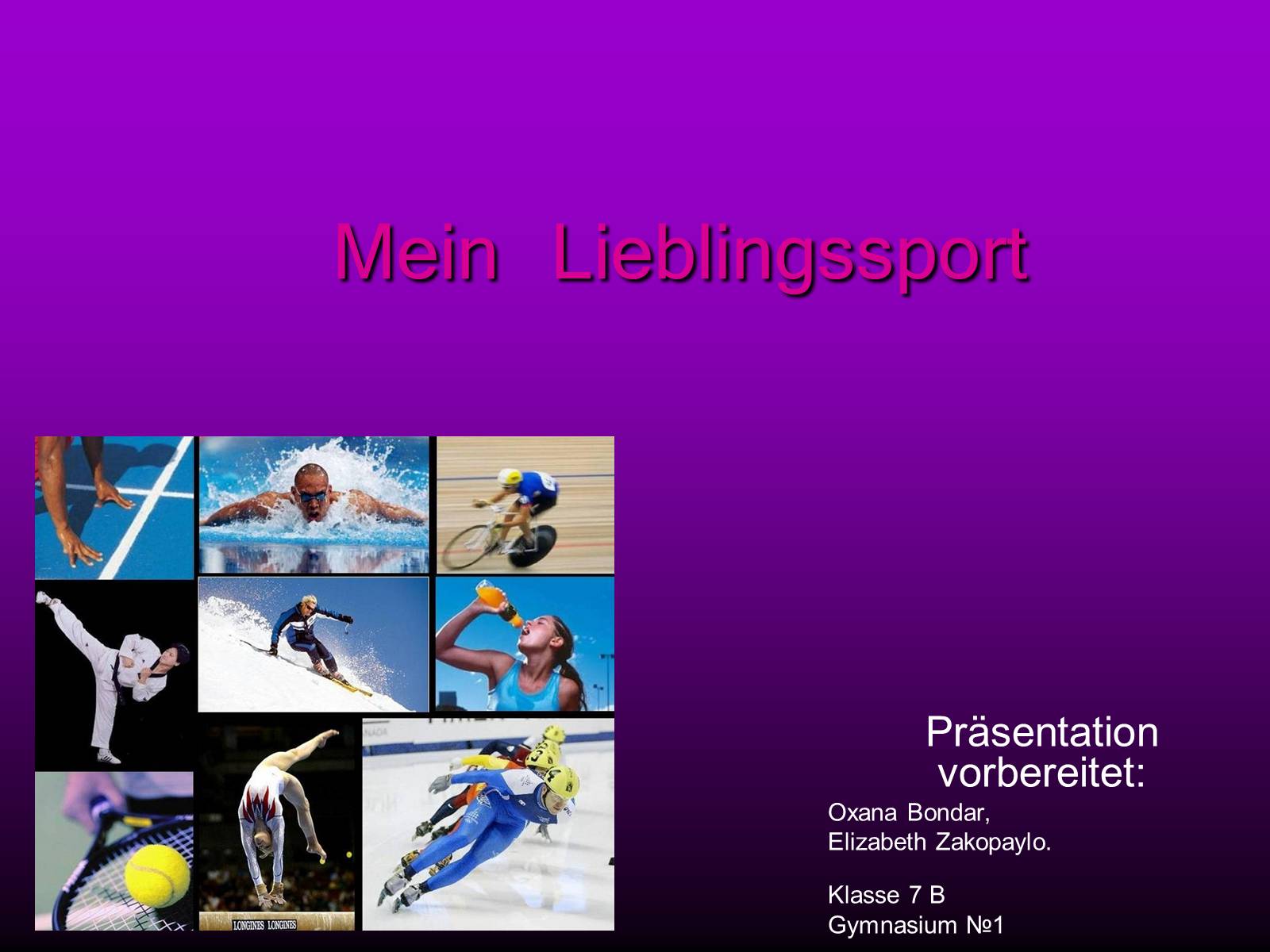 Презентація на тему «Mein Lieblingssport» - Слайд #1
