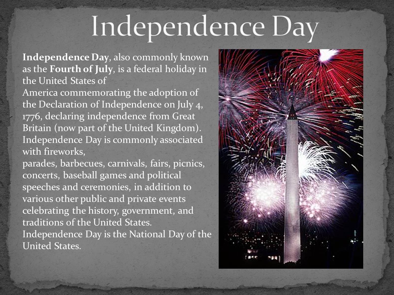 Презентація на тему «Independence Day» - Слайд #1