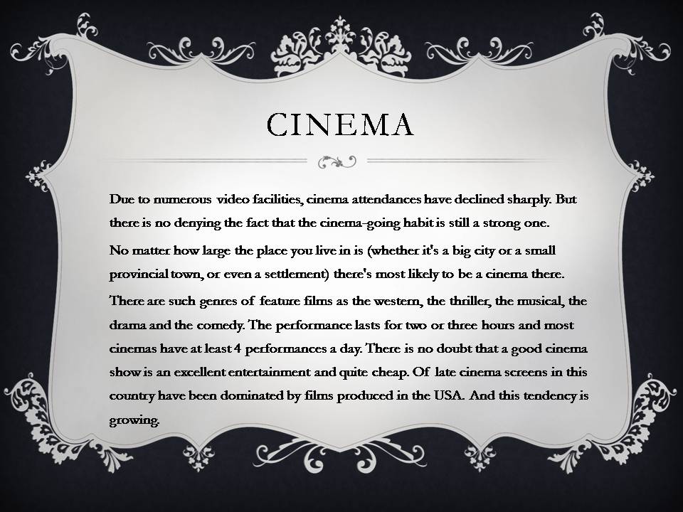 Презентація на тему «Cinema» (варіант 3) - Слайд #4