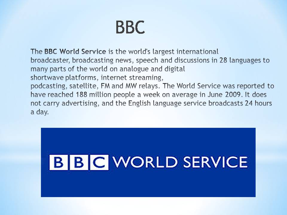 Презентація на тему «BBC World Service» - Слайд #2