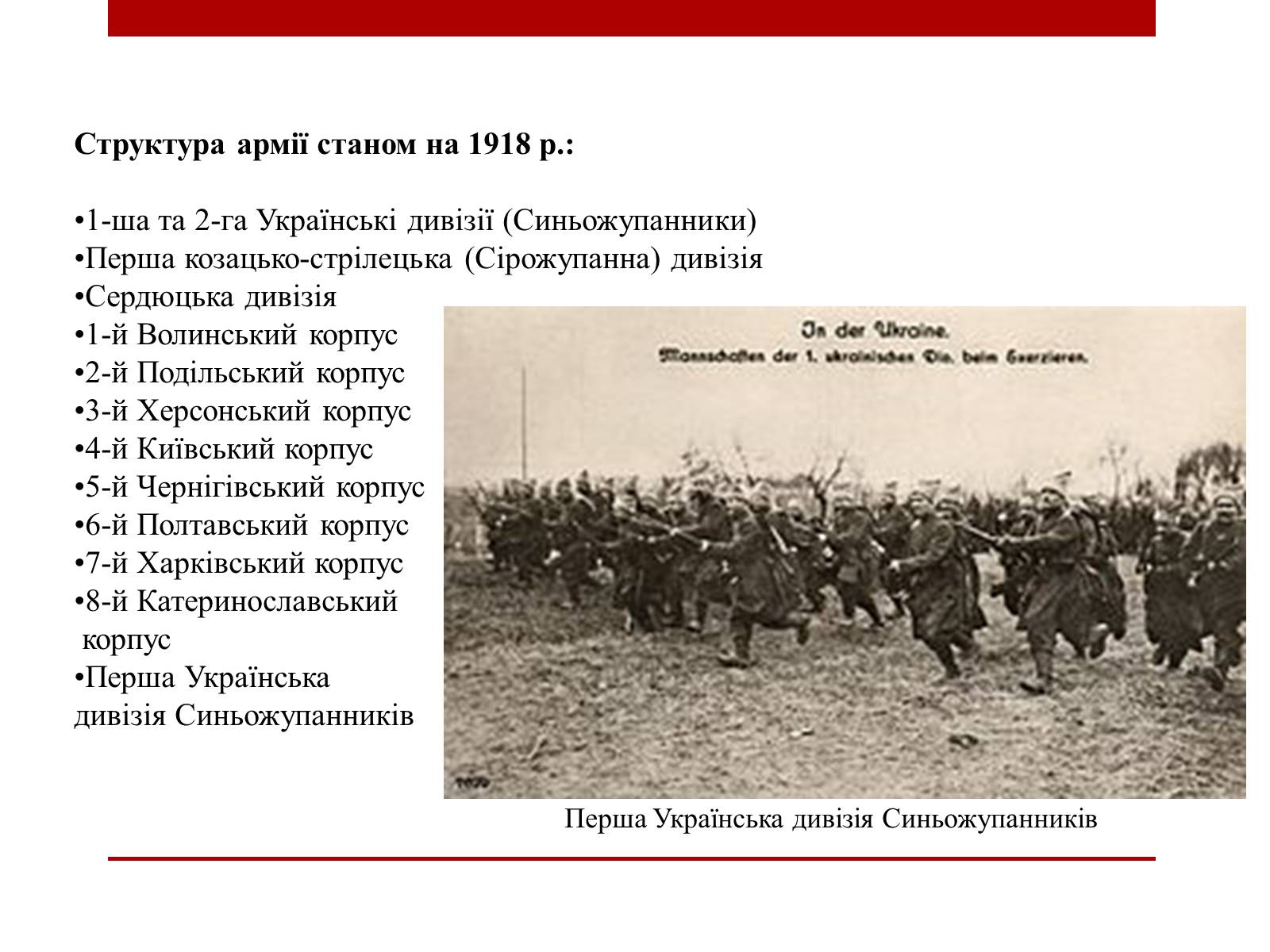 Презентація на тему «Армія УНР» - Слайд #6