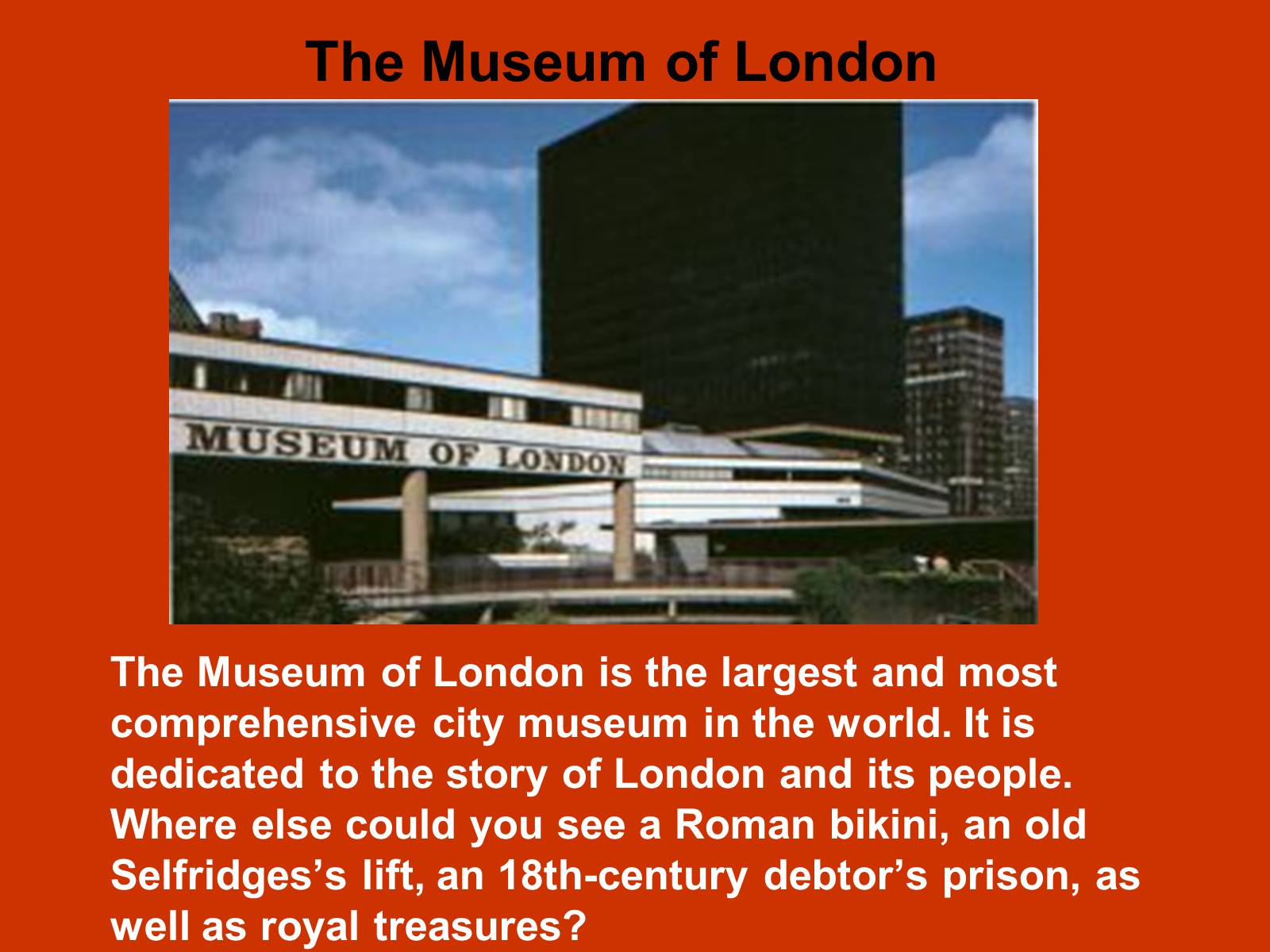 Презентація на тему «London Museums and art galleries» (варіант 2) - Слайд #12