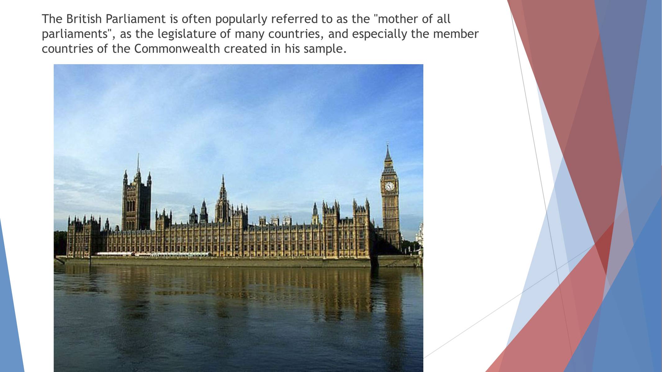 Презентація на тему «Parliament of the United Kingdom of Great Britain and Northern Ireland» - Слайд #2