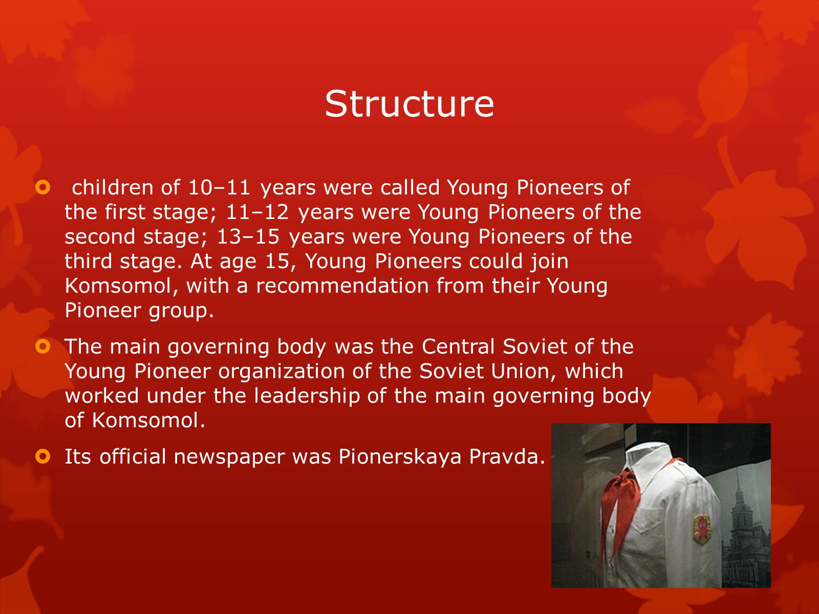 Презентація на тему «Organizations in the Soviet Union» - Слайд #3