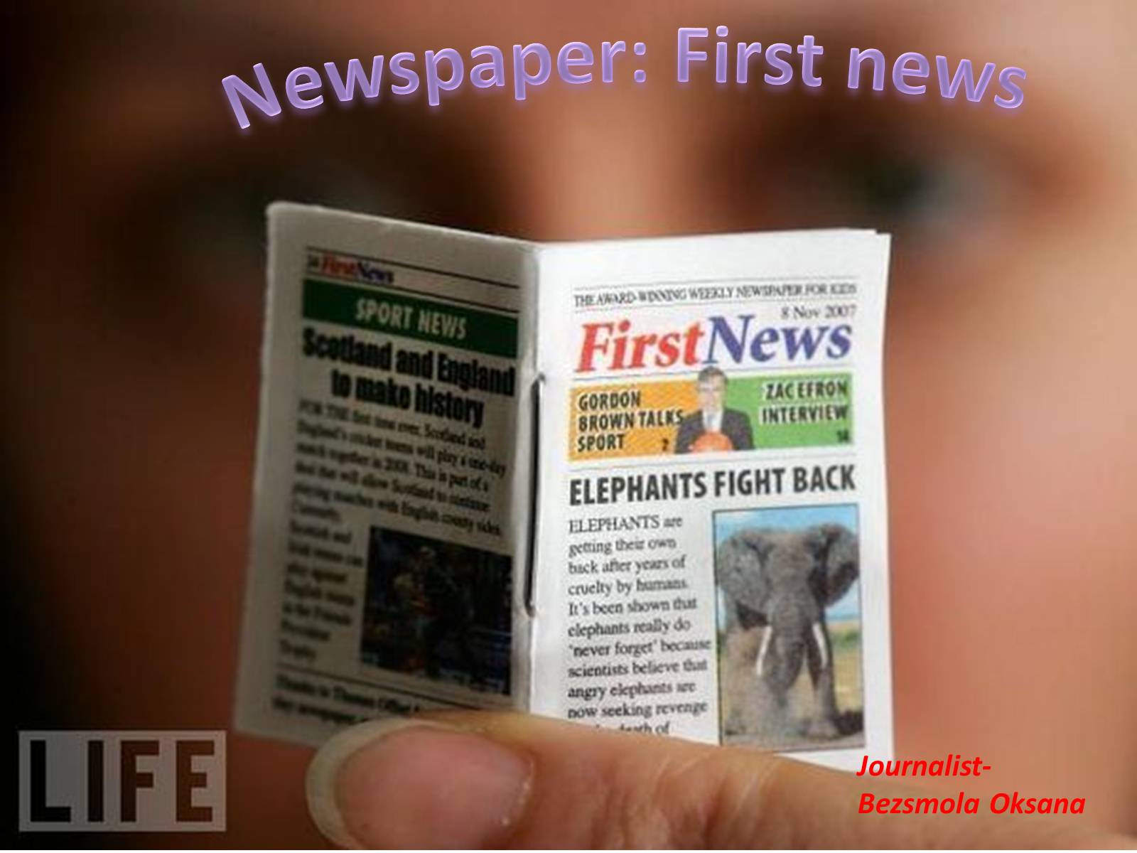 Презентація на тему «Newspaper: First news» - Слайд #1
