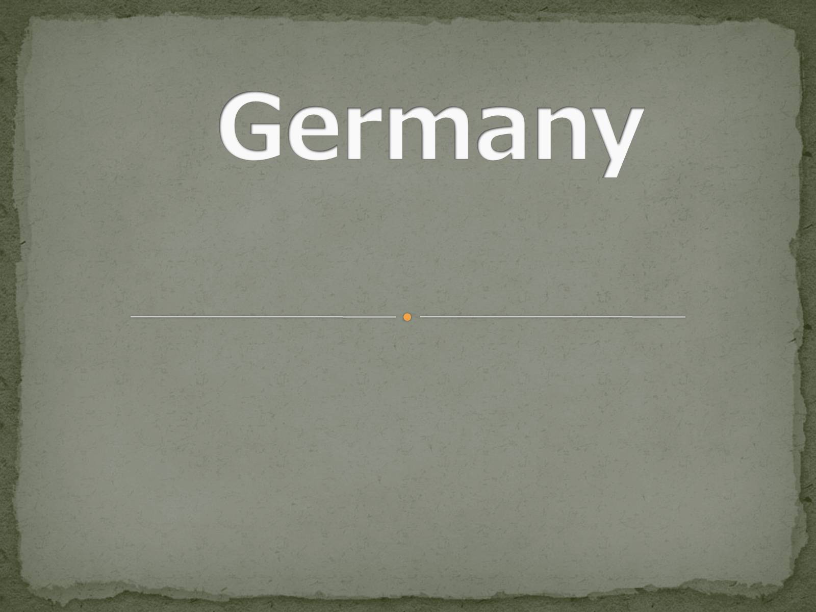 Презентація на тему «Germany» - Слайд #1
