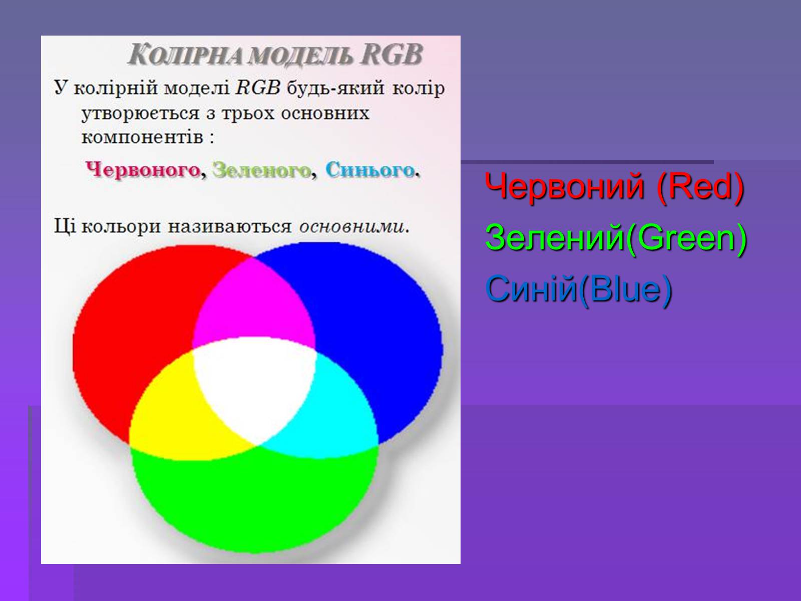 Презентація на тему «Колірна модель RGB» - Слайд #5
