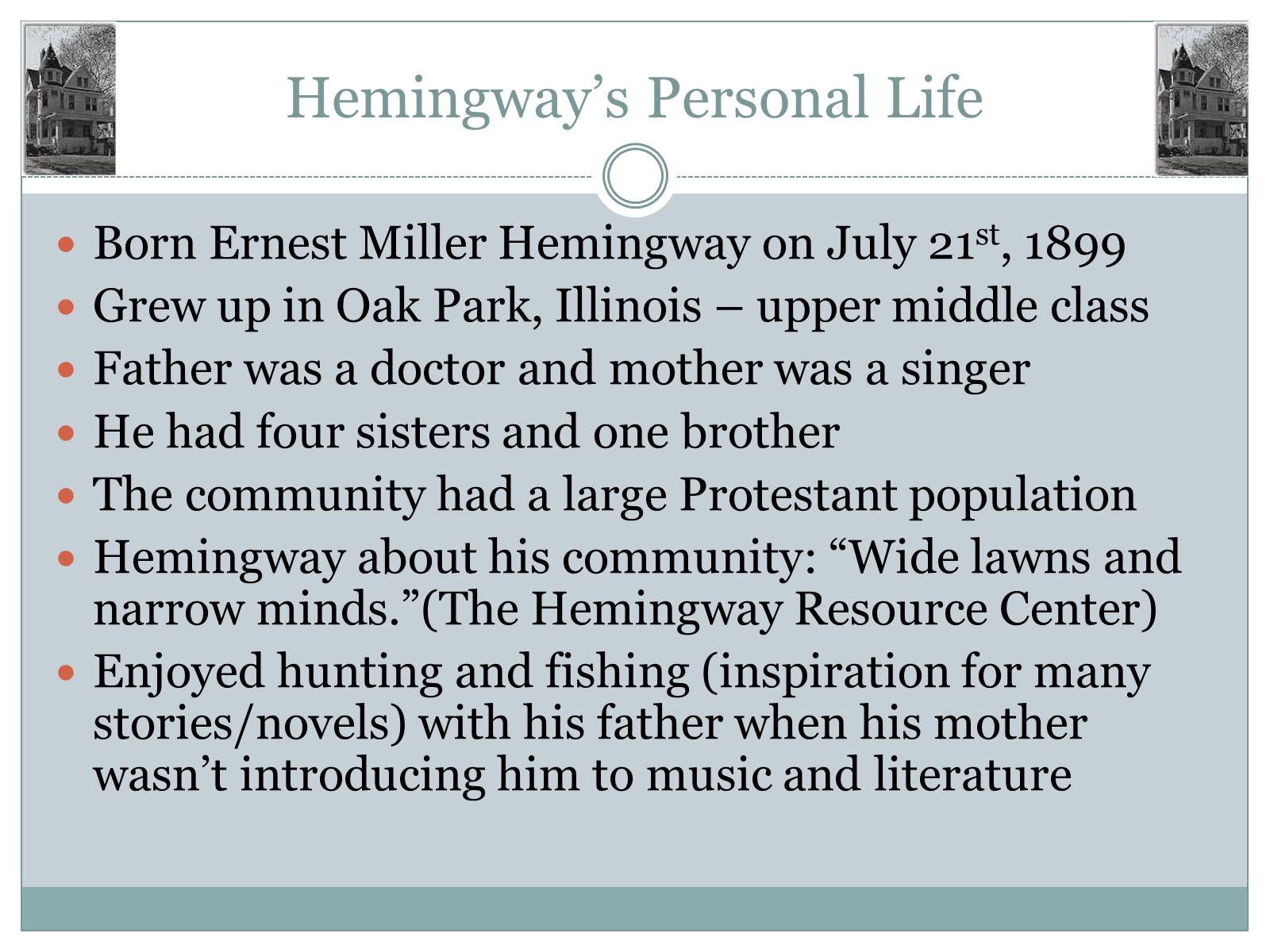 Презентація на тему «A Biography of Ernest Hemingway» (варіант 1) - Слайд #3