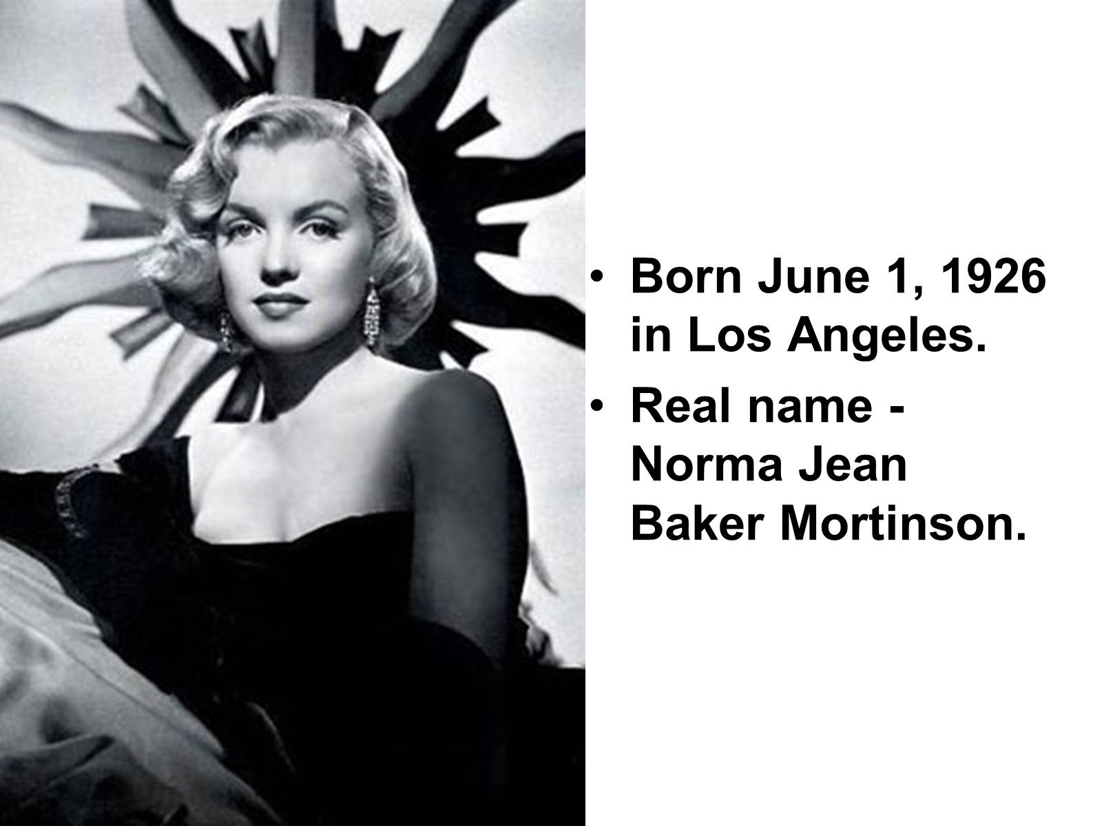 Презентація на тему «Marilyn Monroe» (варіант 1) - Слайд #3