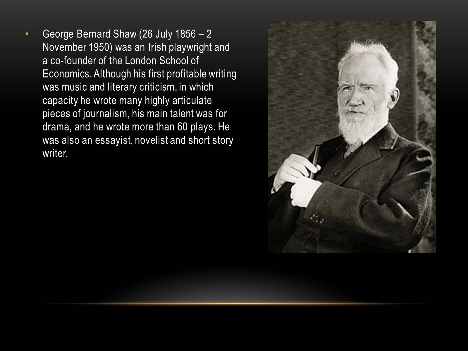Презентація на тему «George Bernard Shaw» - Слайд #2