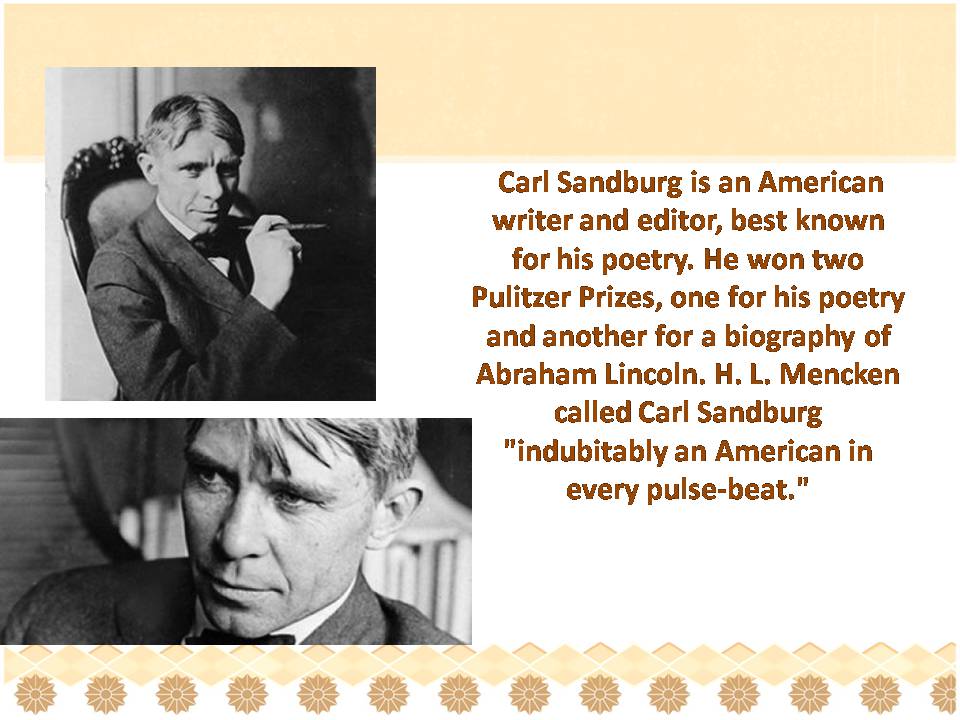 Презентація на тему «Carl Sandburg» - Слайд #2