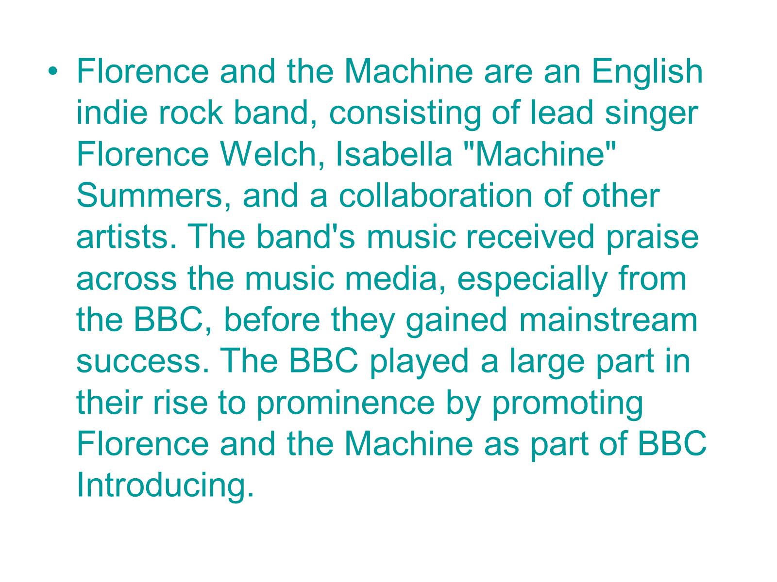 Презентація на тему «Florence And The Machine» - Слайд #2