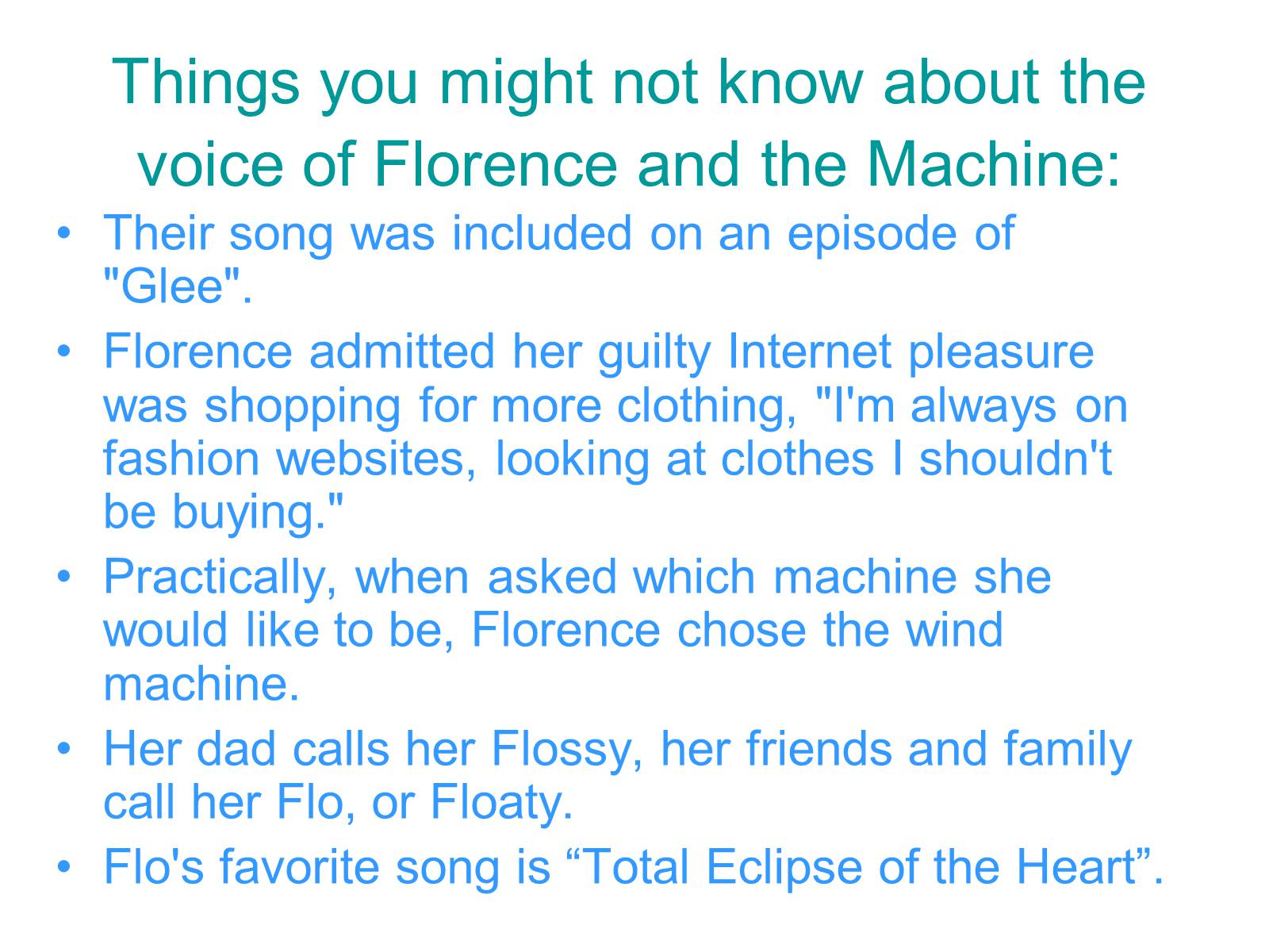 Презентація на тему «Florence And The Machine» - Слайд #4