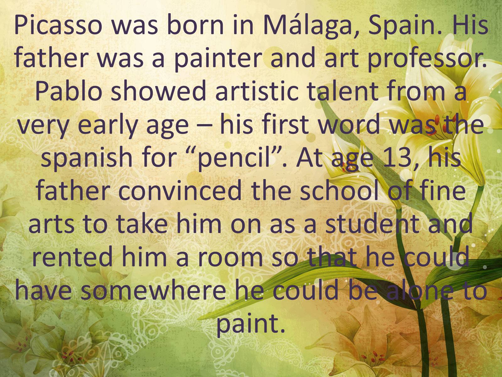 Презентація на тему «Pablo Picasso – My Favorite Painter» - Слайд #4