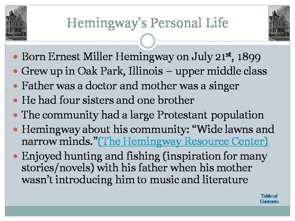 Презентація на тему «A Biography of Ernest Hemingway» (варіант 2) - Слайд #4