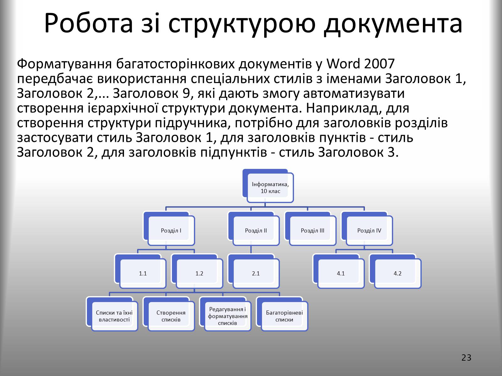 Презентація на тему «Створення спеціальних об’єктів у текстовому документі» - Слайд #23