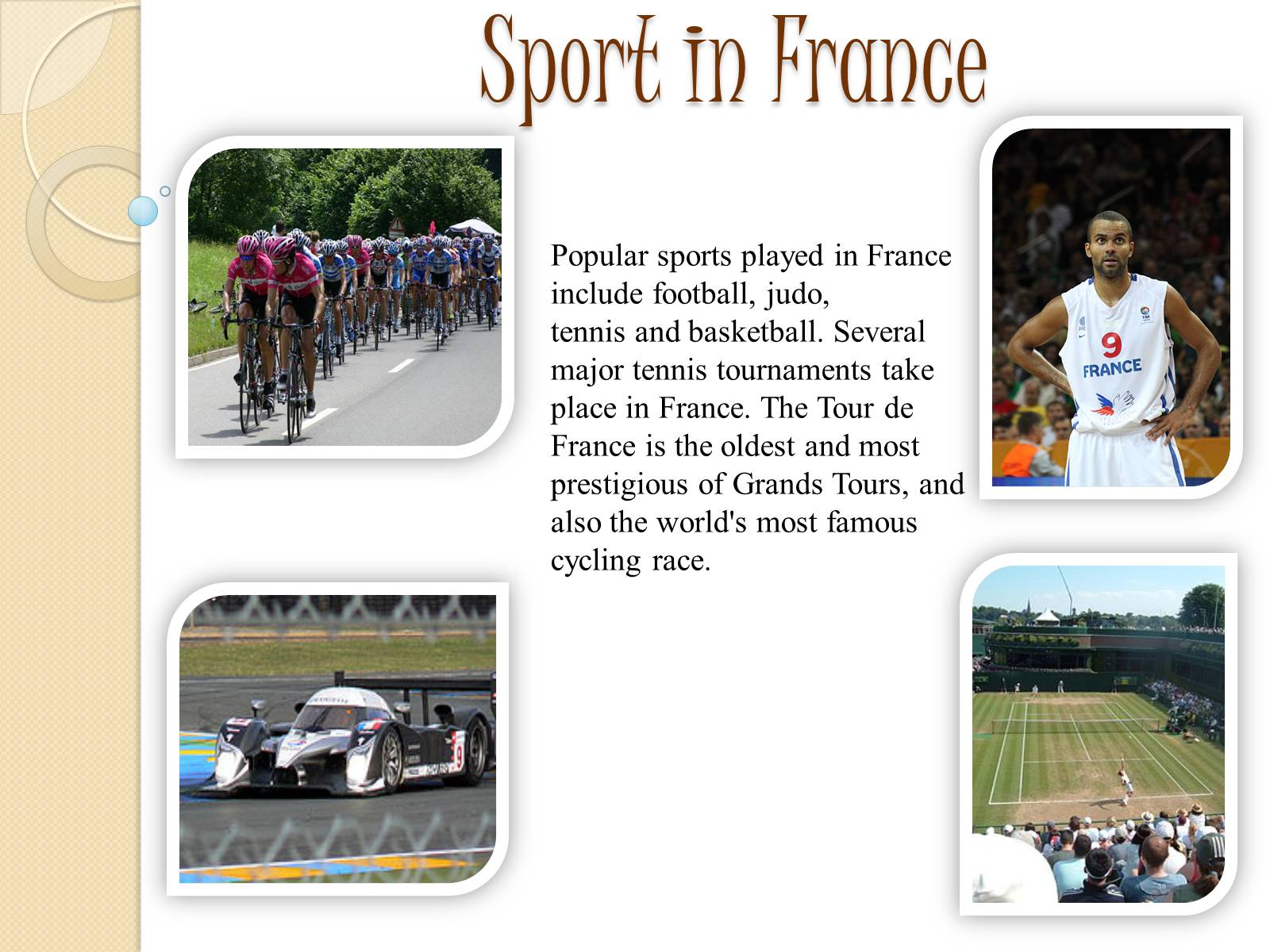 Презентація на тему «Sport in France» - Слайд #1