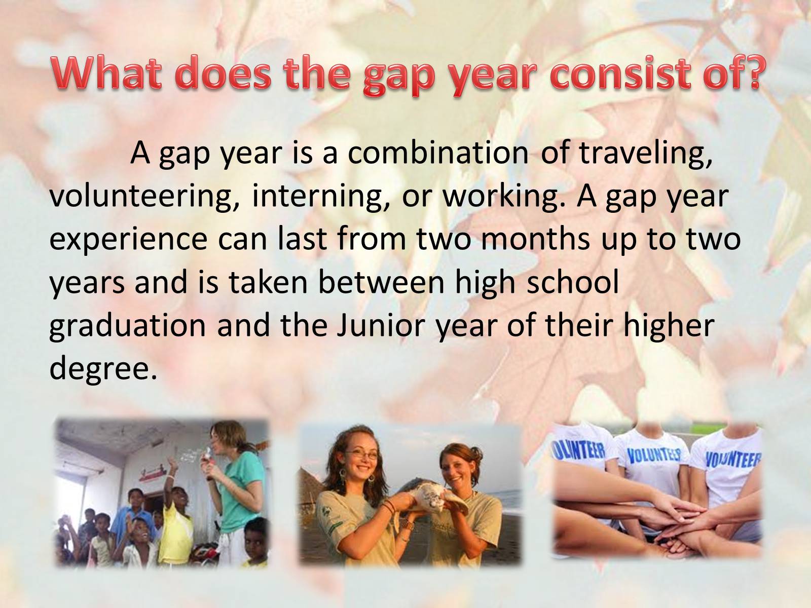 Презентація на тему «Gap Year» (варіант 1) - Слайд #5