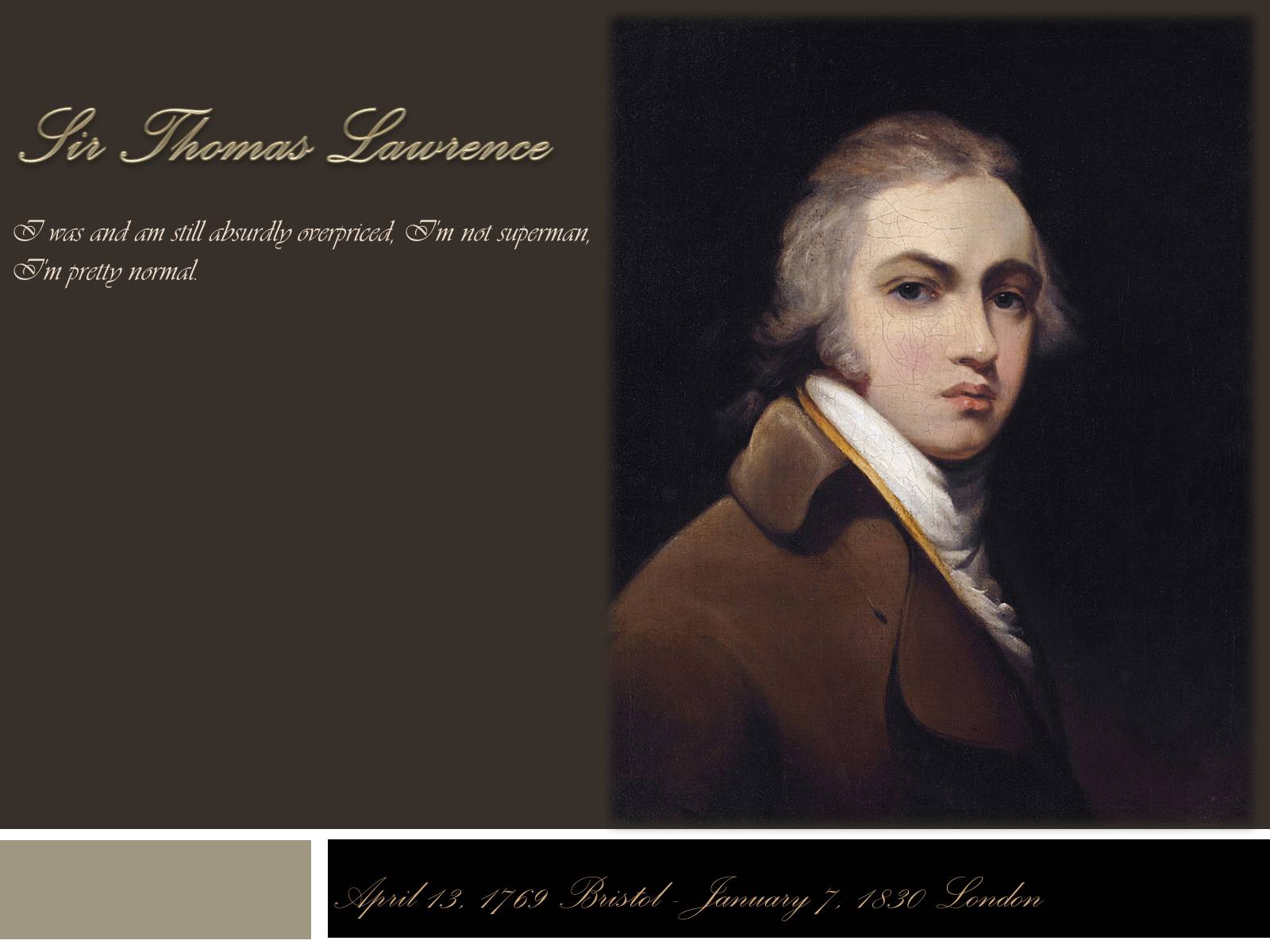 Презентація на тему «Sir Thomas Lawrence» - Слайд #1