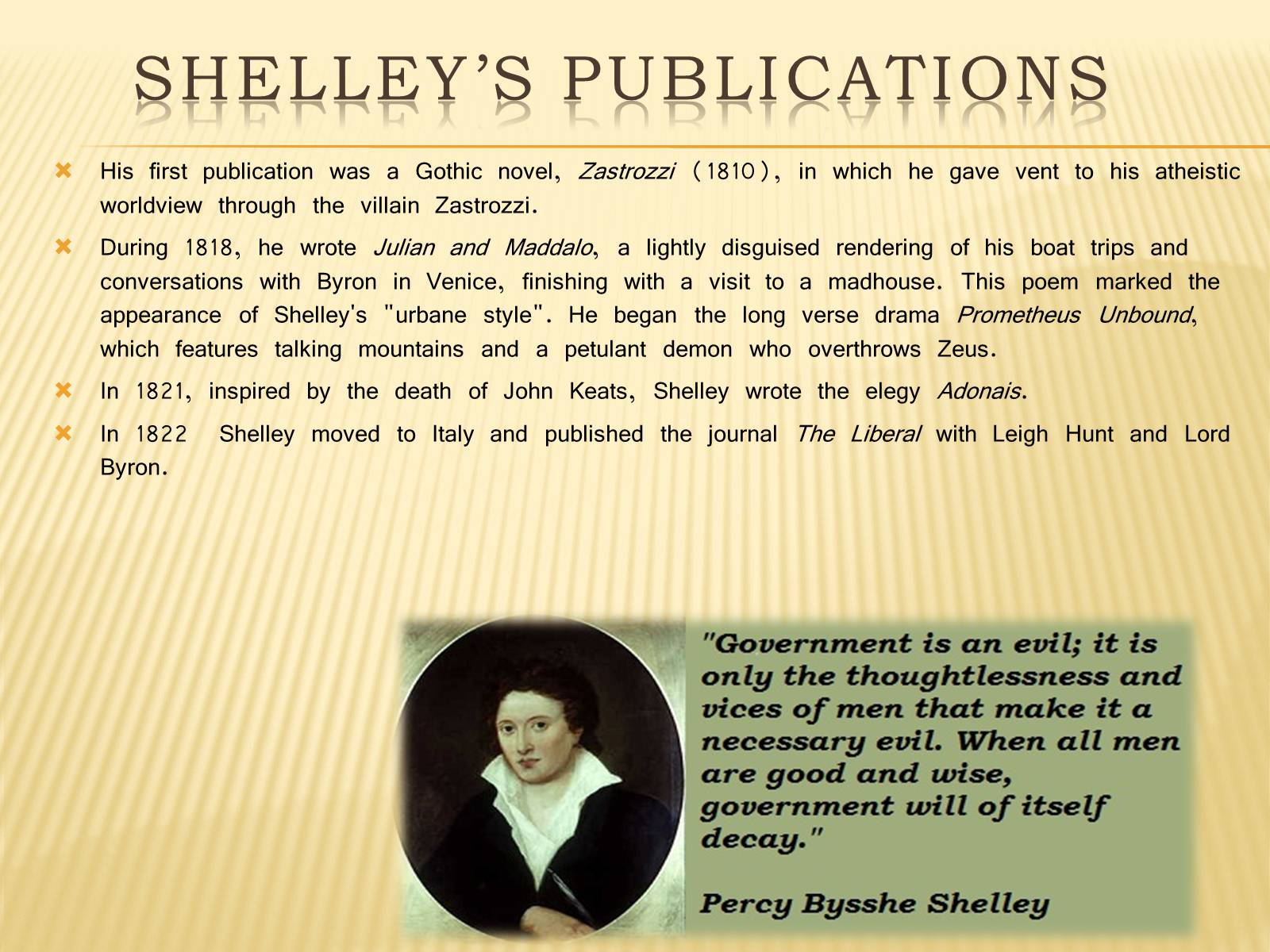 Презентація на тему «Persy Bysshe Shelley» - Слайд #5