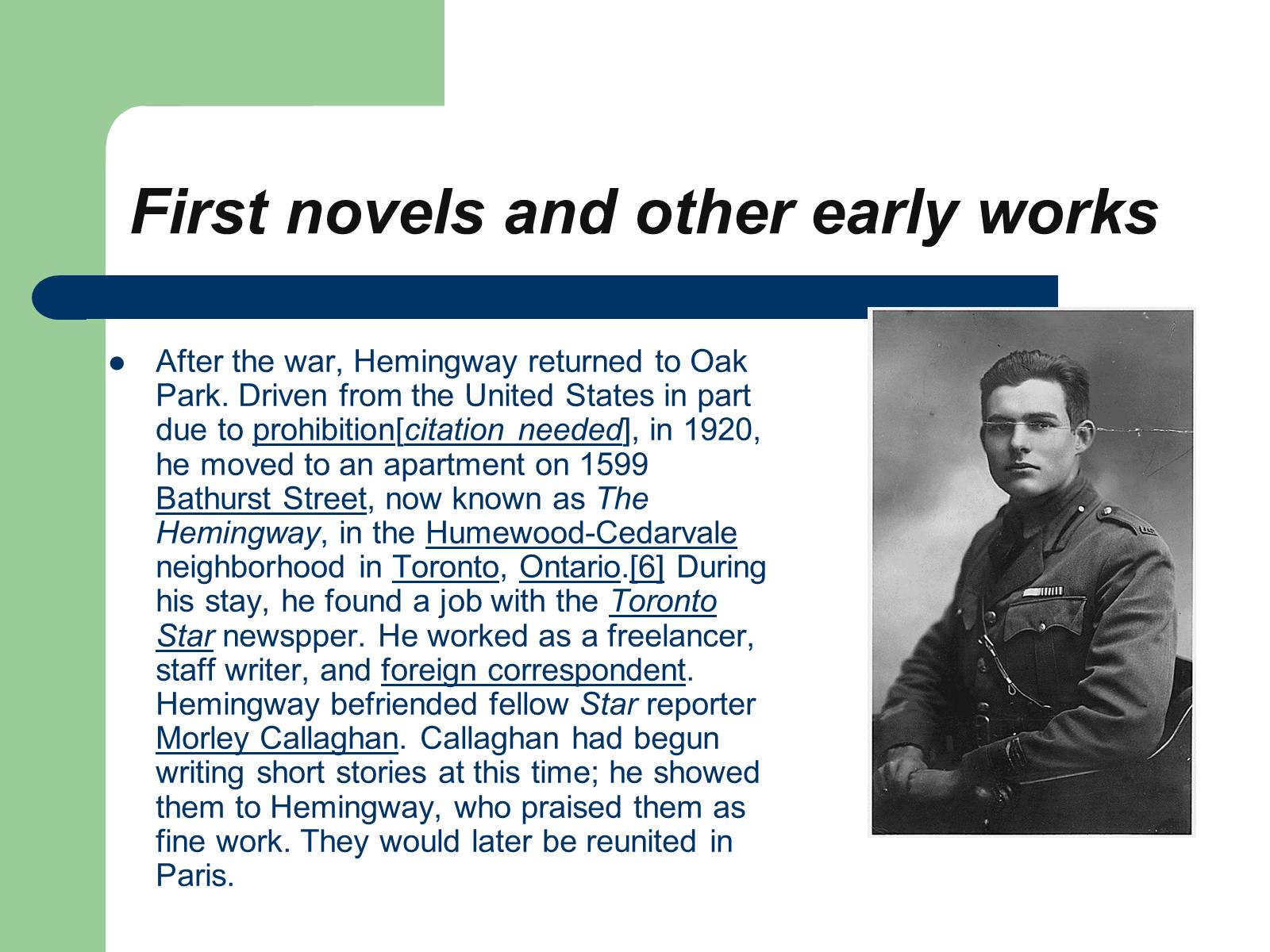 Презентація на тему «Ernest Hemingway» - Слайд #3