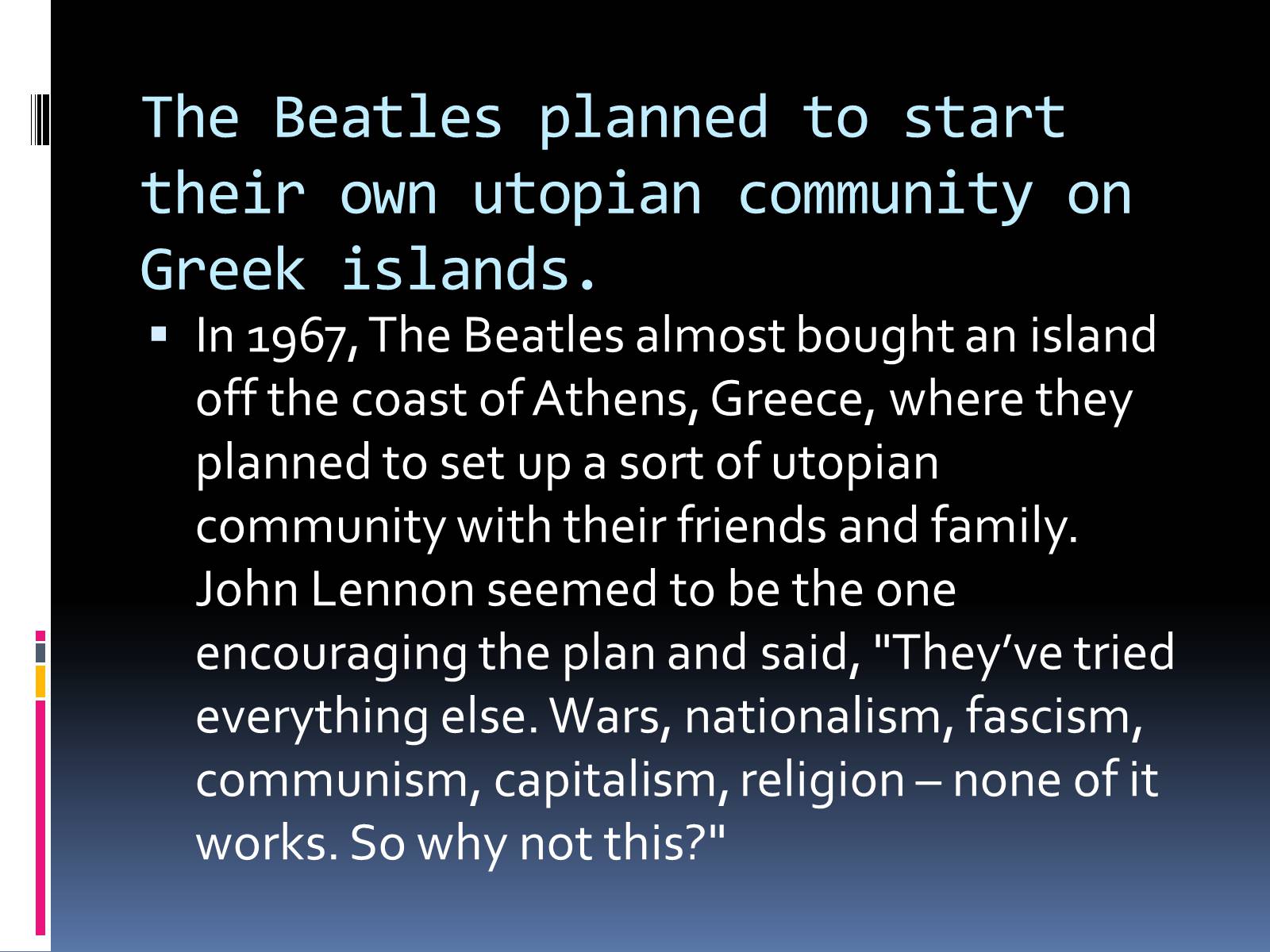 Презентація на тему «The Beatles» (варіант 8) - Слайд #9
