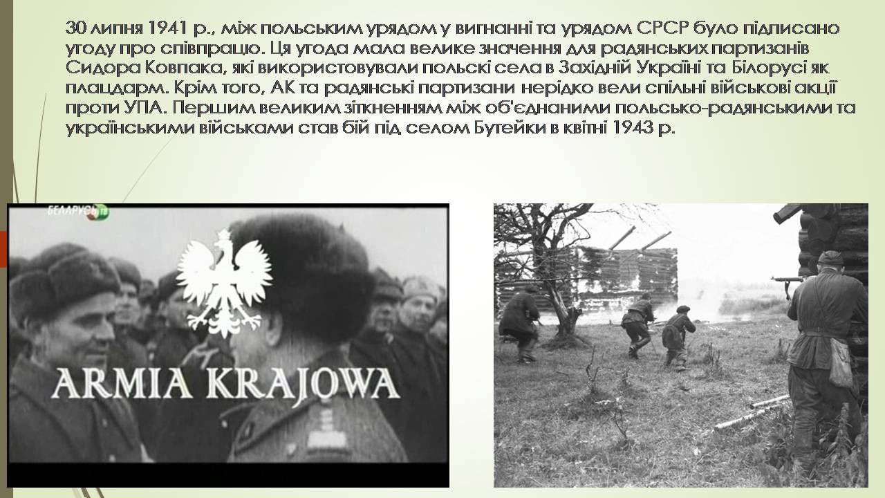 Презентація на тему «Боротьба УПА з радянськими партизанами та армією Крайова» - Слайд #6