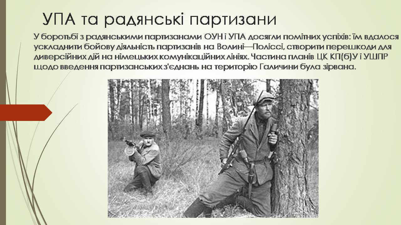 Презентація на тему «Боротьба УПА з радянськими партизанами та армією Крайова» - Слайд #12