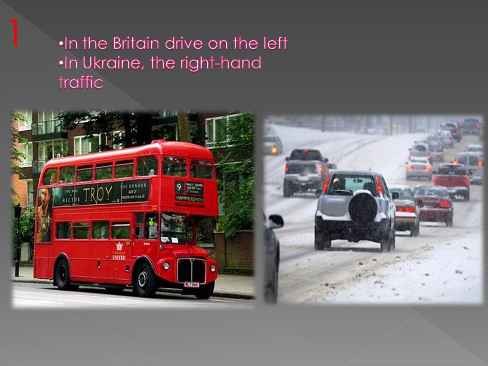 Презентація на тему «Differences and similarities between transport in Britain and Ukraine» - Слайд #3