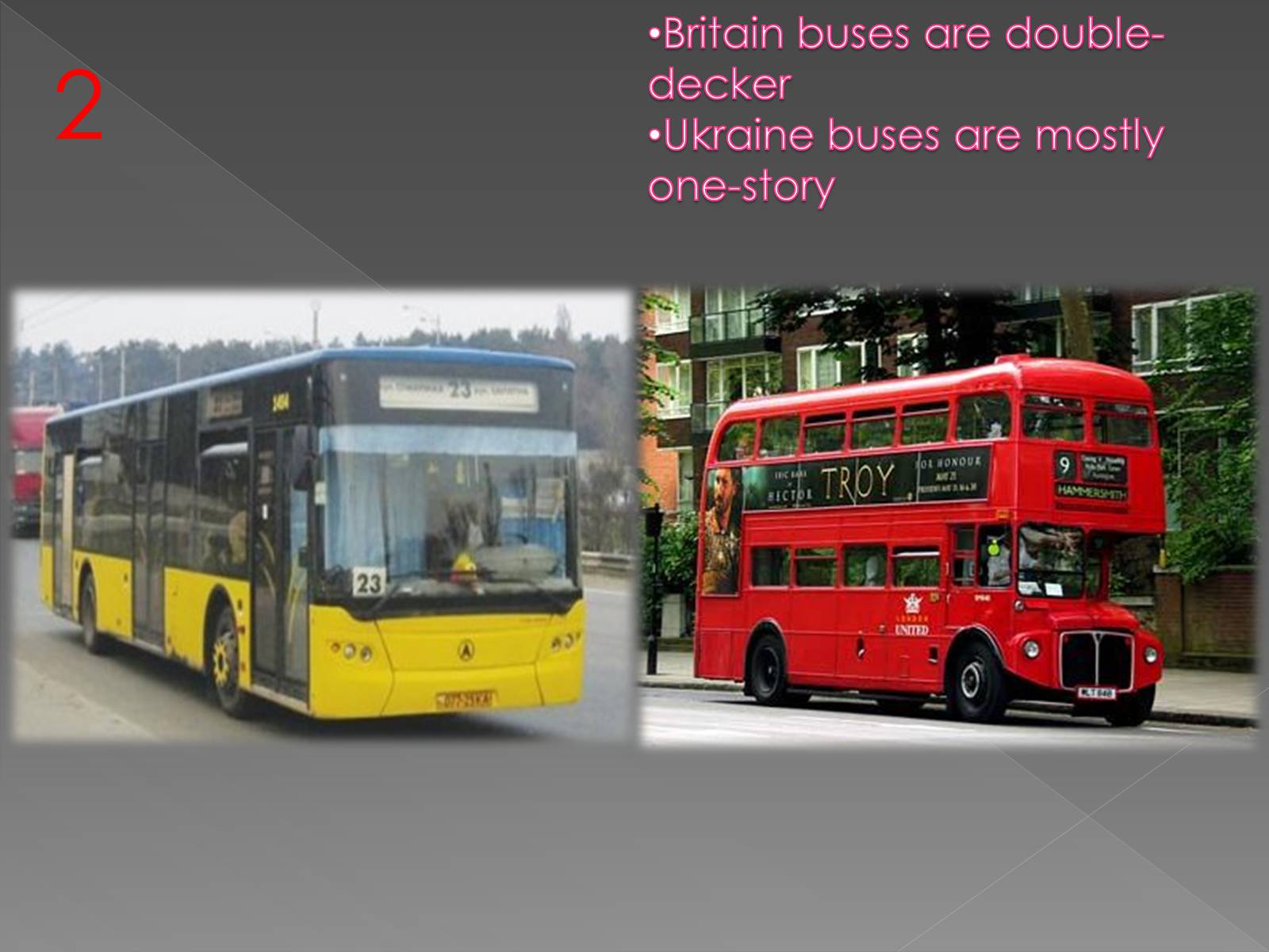 Презентація на тему «Differences and similarities between transport in Britain and Ukraine» - Слайд #4