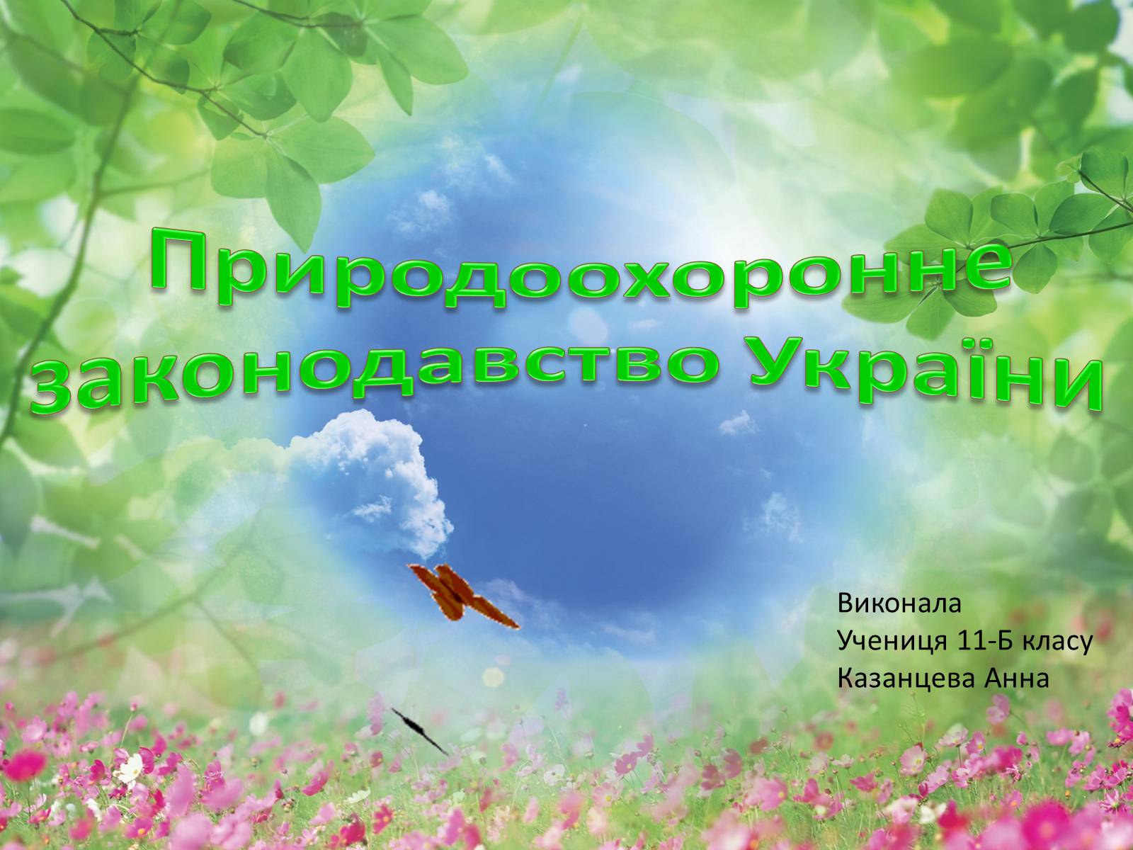 Презентація на тему «Природоохоронне законодавство України» (варіант 2) - Слайд #1