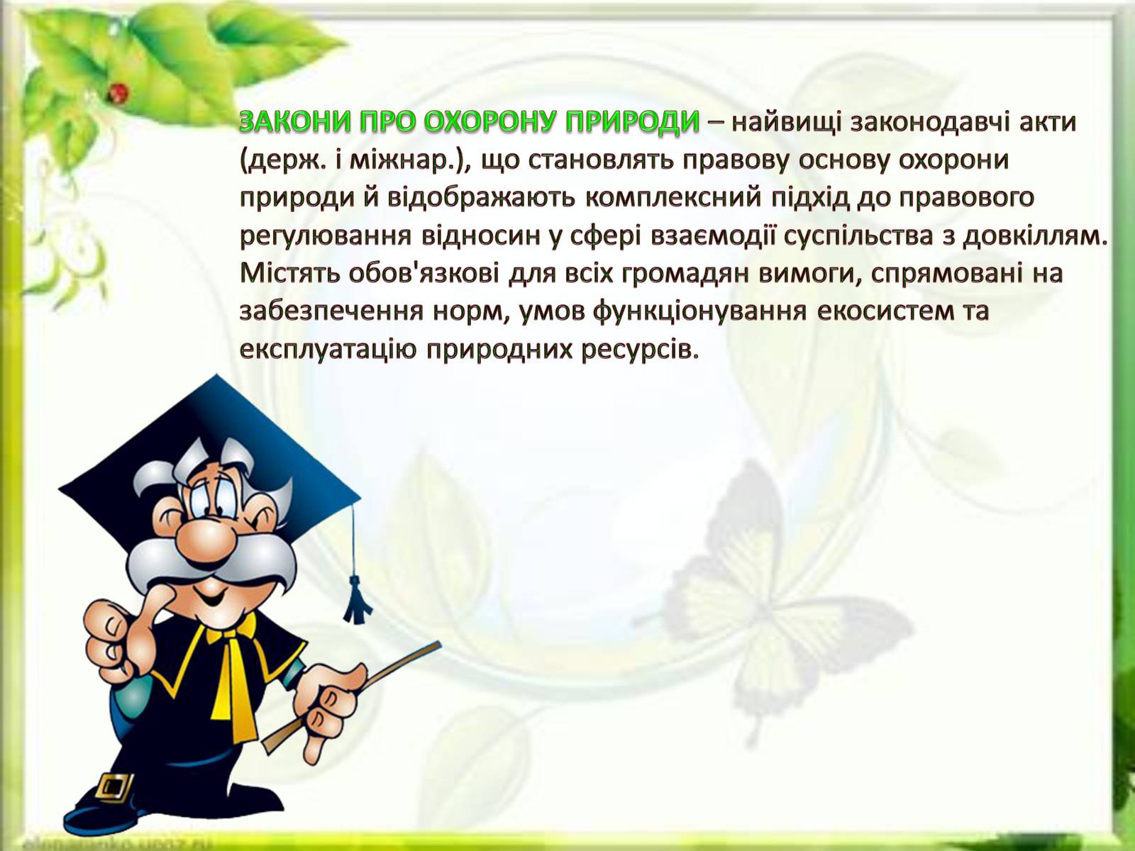 Презентація на тему «Природоохоронне законодавство України» (варіант 2) - Слайд #2