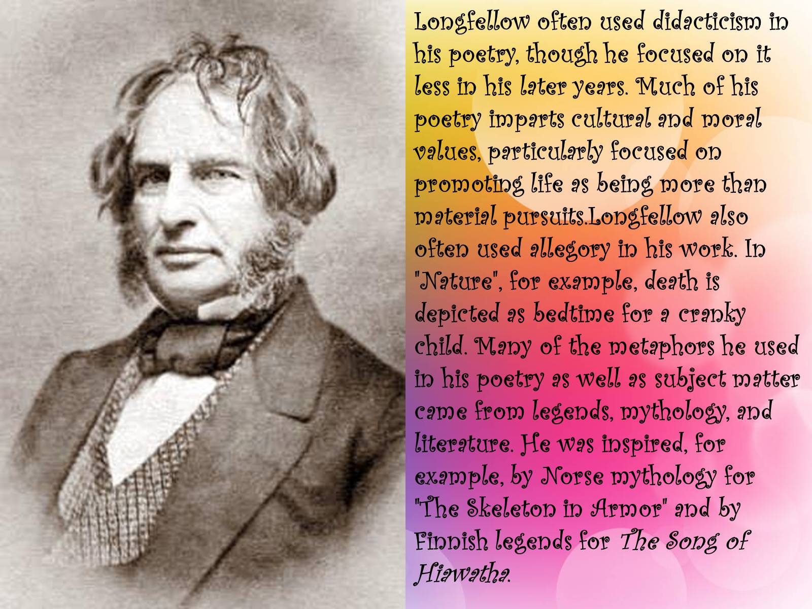 Презентація на тему «Henry Wadsworth Longfellow is my favourite writer!» - Слайд #8