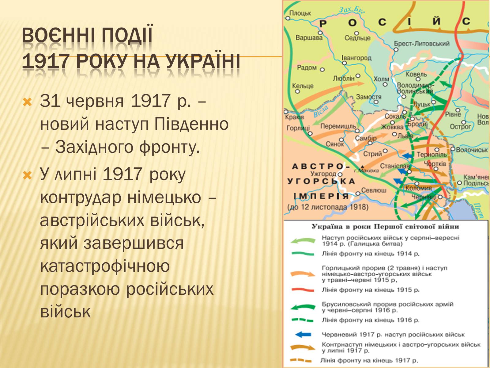 Презентація на тему «Воєнні дії на території України в 1915-1917 роках» - Слайд #12