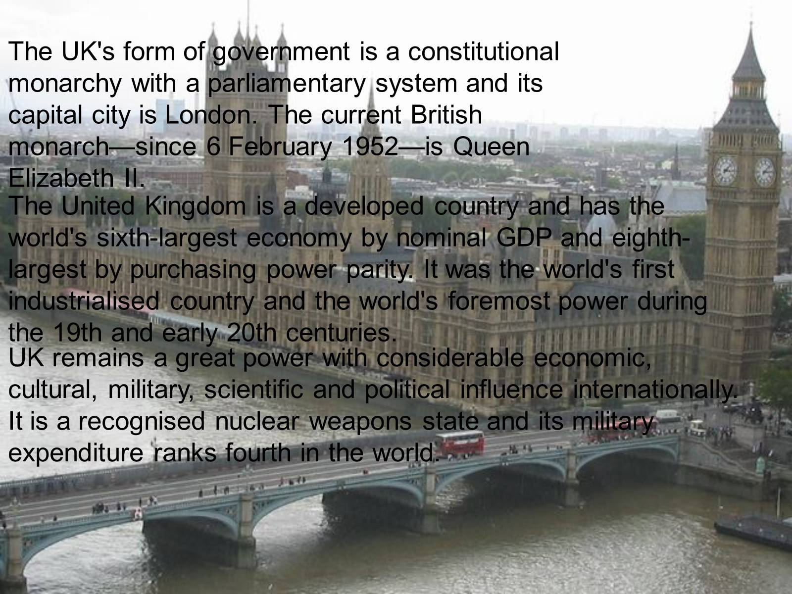Презентація на тему «The United Kingdom of Great Britain and Northern Ireland» (варіант 1) - Слайд #3