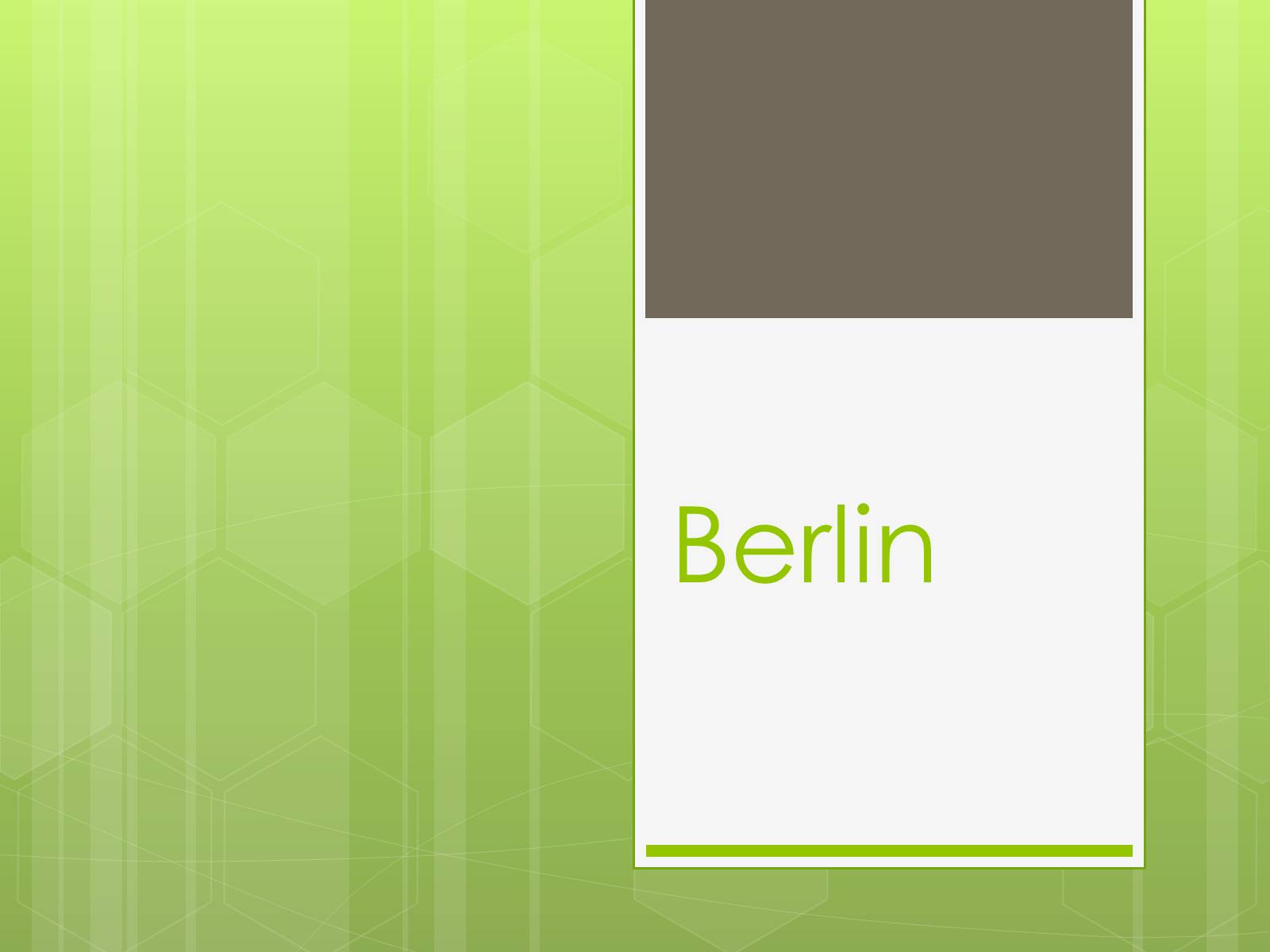 Презентація на тему «Berlin» (варіант 1) - Слайд #1