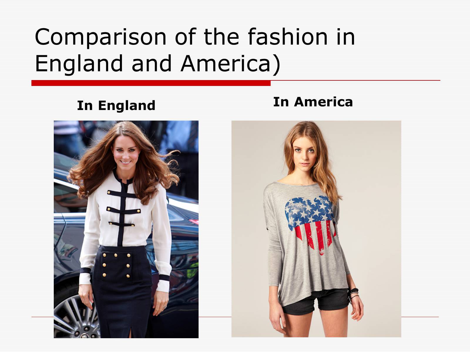 Презентація на тему «Comparison of the fashion in England and America» - Слайд #14