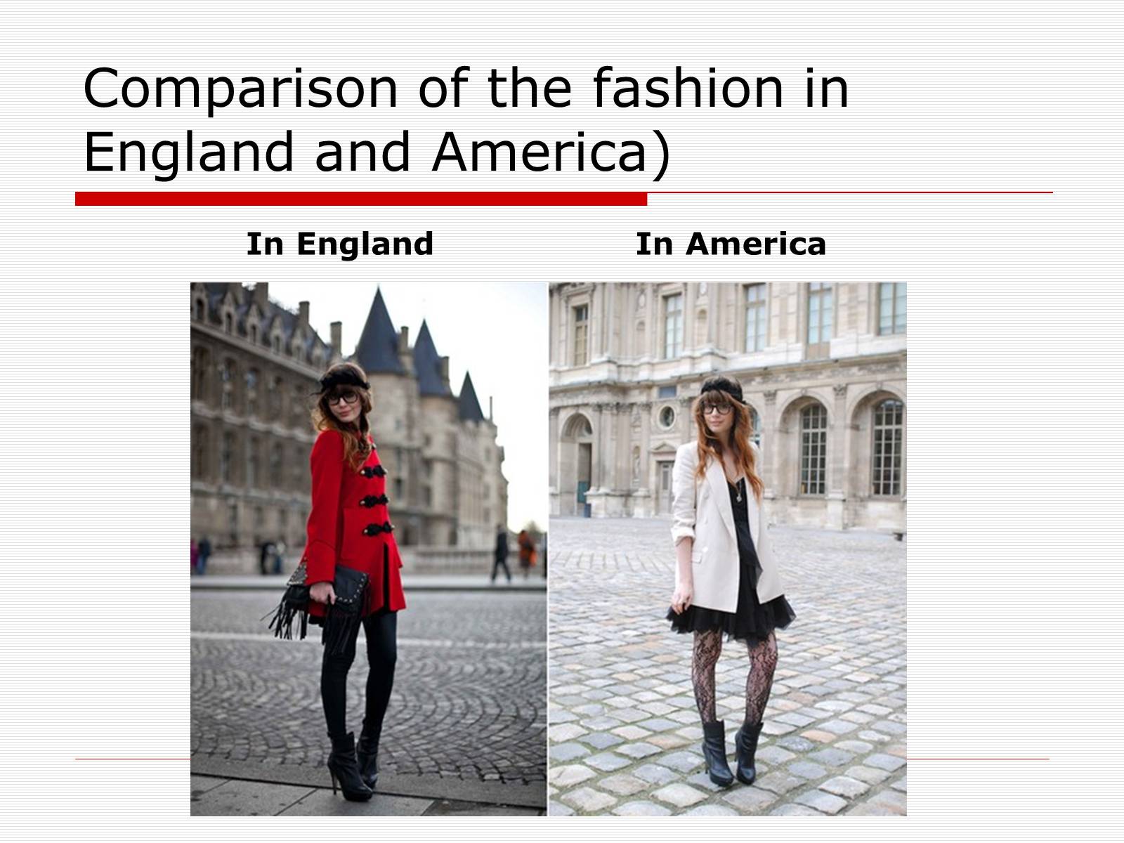 Презентація на тему «Comparison of the fashion in England and America» - Слайд #21