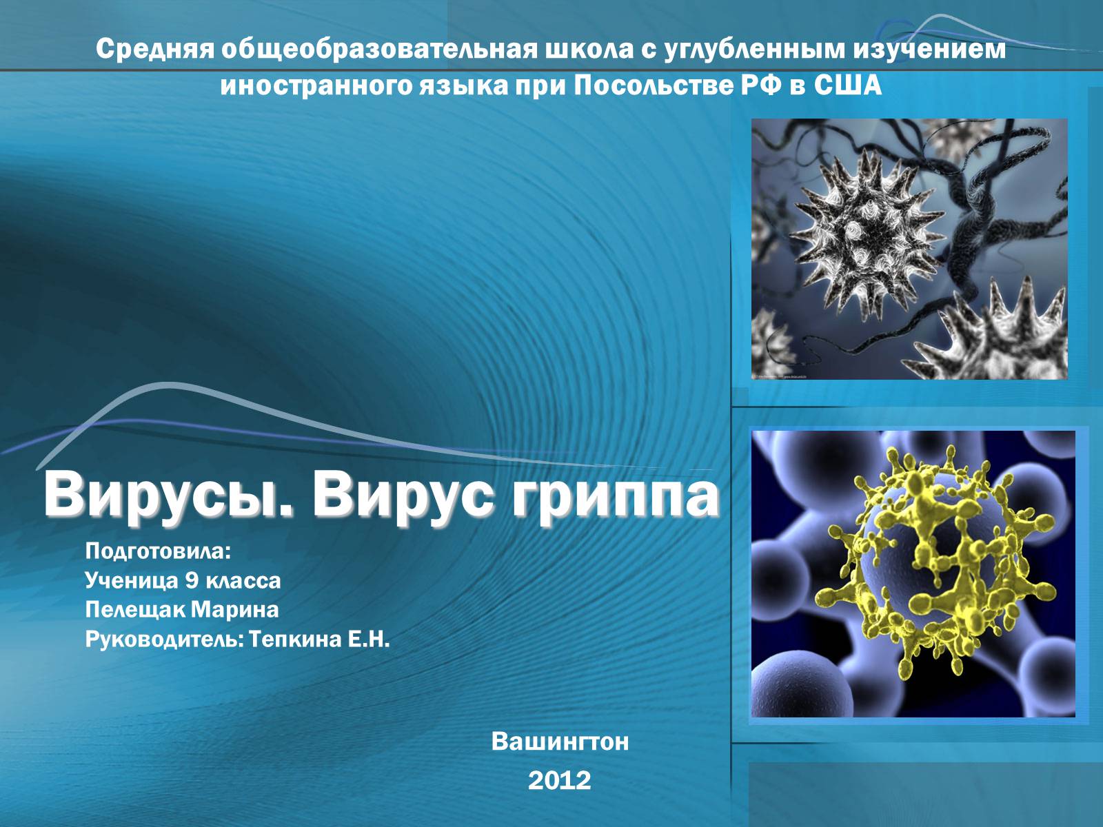Презентація на тему «Вирусы. Вирус гриппа» - Слайд #1