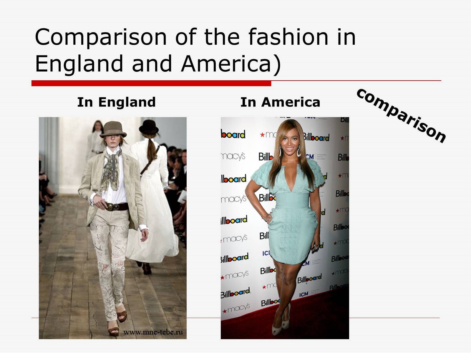 Презентація на тему «Comparison of the fashion in England and America» - Слайд #34