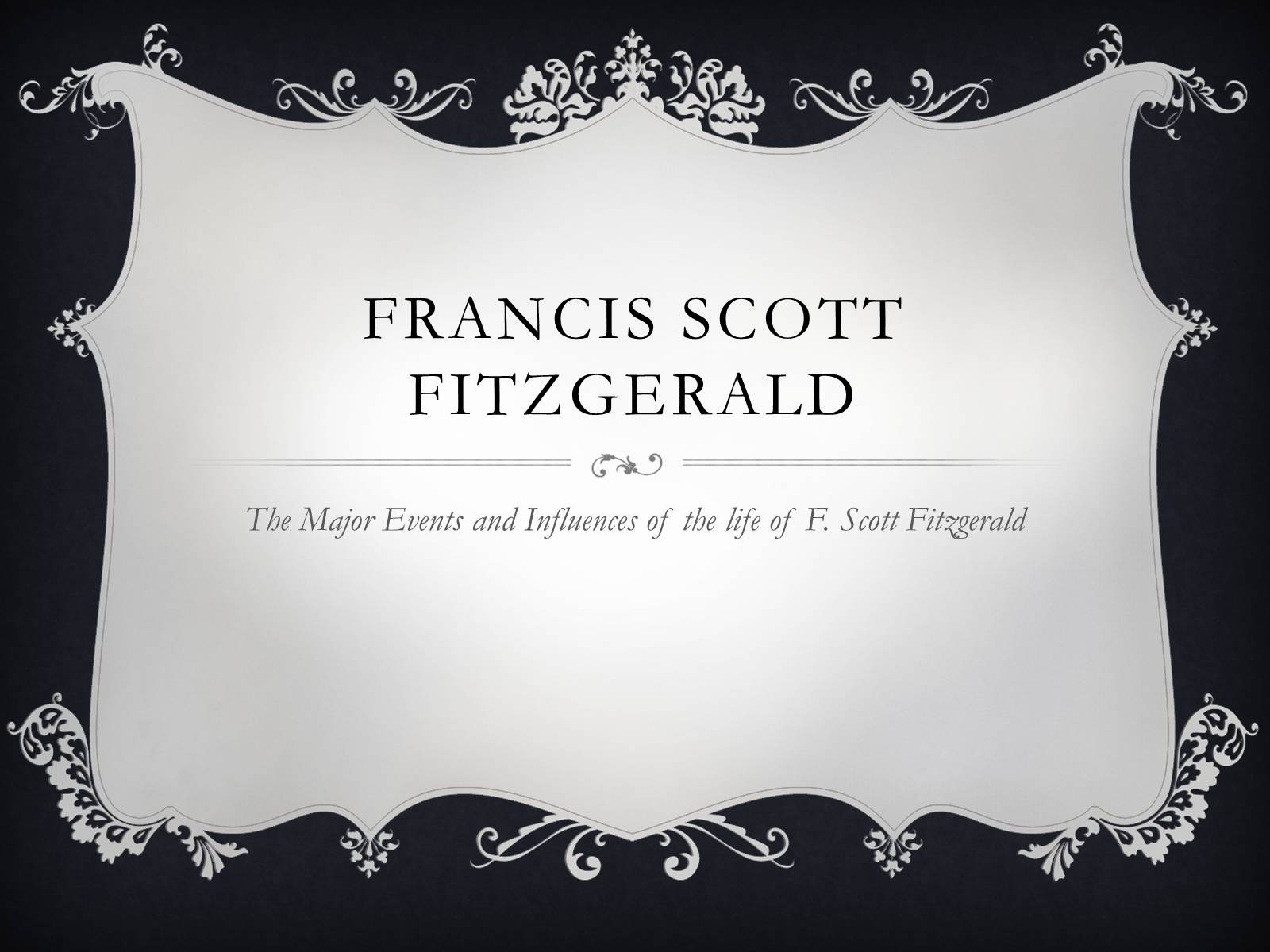 Презентація на тему «Francis Scott Fitzgerald» - Слайд #1